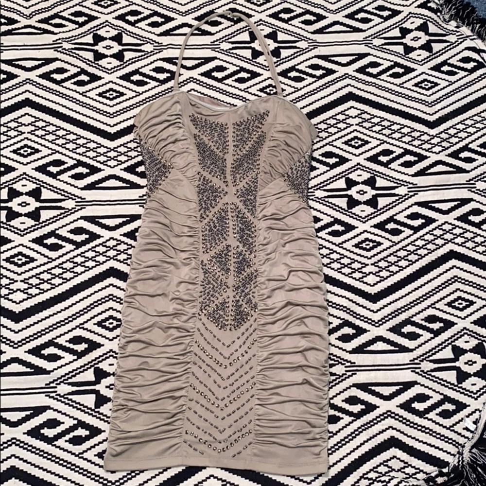 Elegant Ruffle Mini Bodycon Sequined Dress
